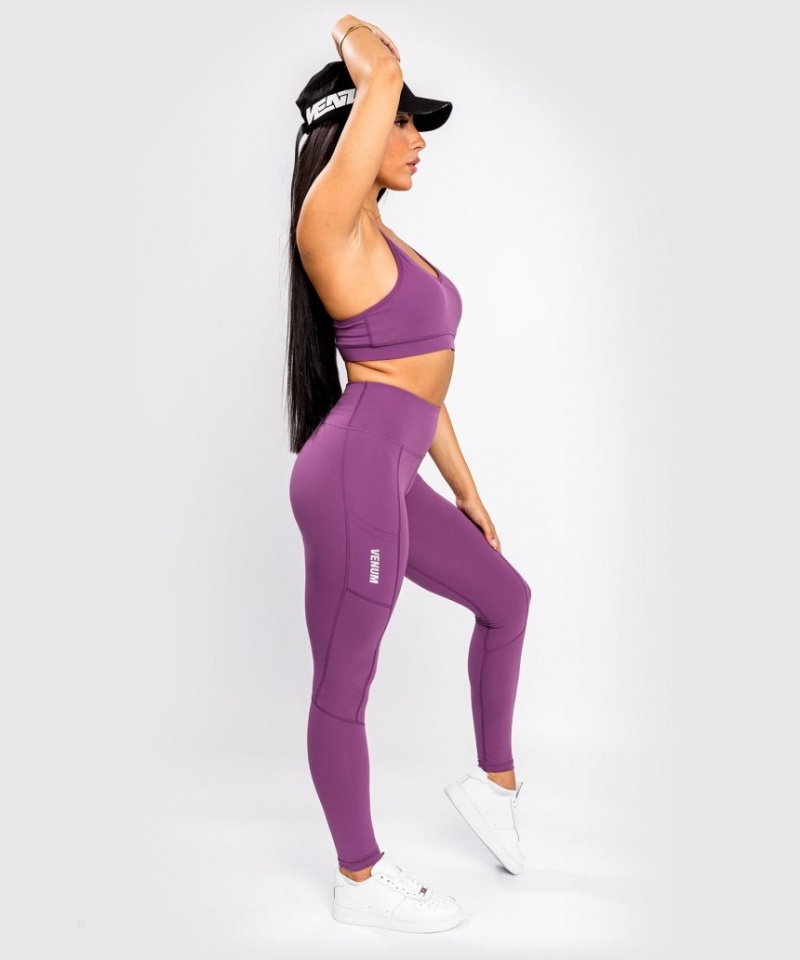 Leggings Venum Essential Performance Femme Violette Argent  | BFG-3281610