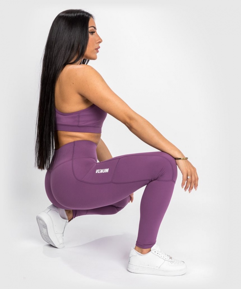 Leggings Venum Essential Performance Femme Violette Argent  | BFG-3281610