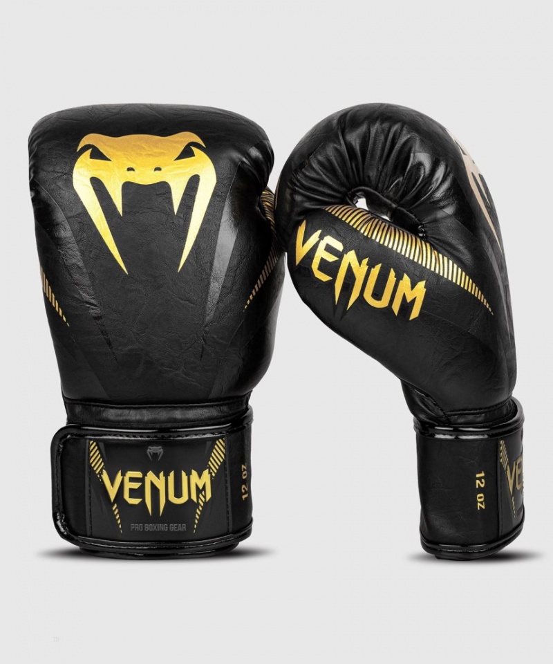 Gants De Boxe Venum Impact Doré Noir  | QIH-7196977