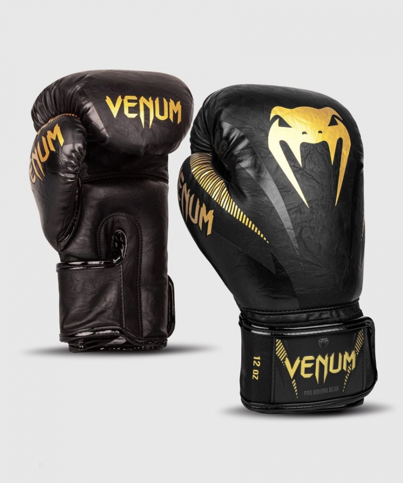 Gants De Boxe Venum Impact Doré Noir  | QIH-7196977