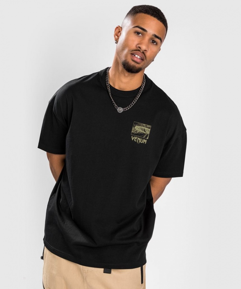 T Shirts Venum Fangs Oversize Fit Homme Noir  | LQR-7470775