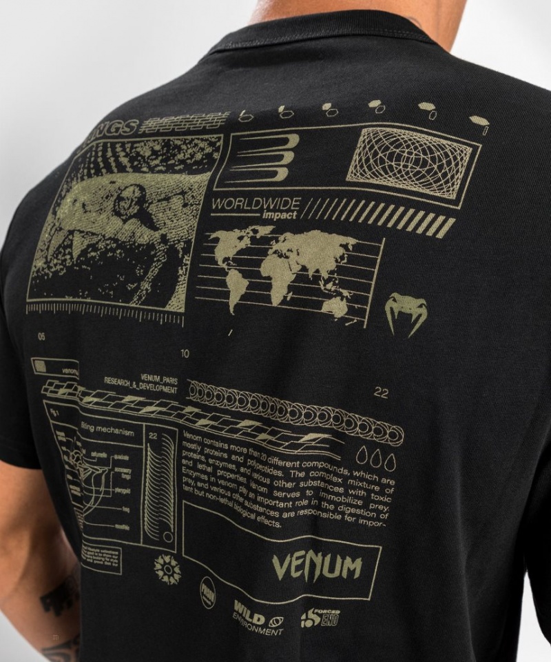 T Shirts Venum Fangs Regular Fit Homme Noir  | HPK-3343966