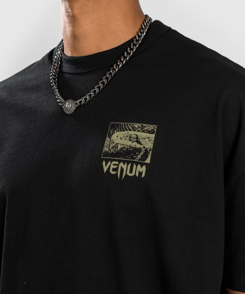 T Shirts Venum Fangs Oversize Fit Homme Noir  | LQR-7470775