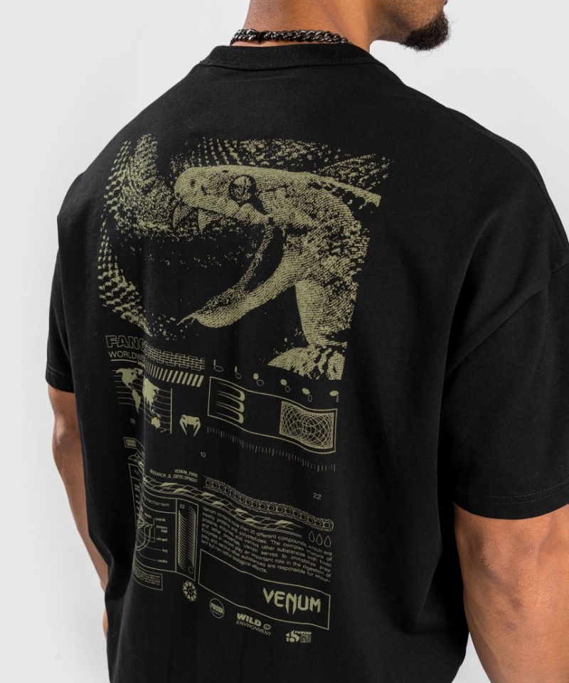 T Shirts Venum Fangs Oversize Fit Homme Noir  | LQR-7470775