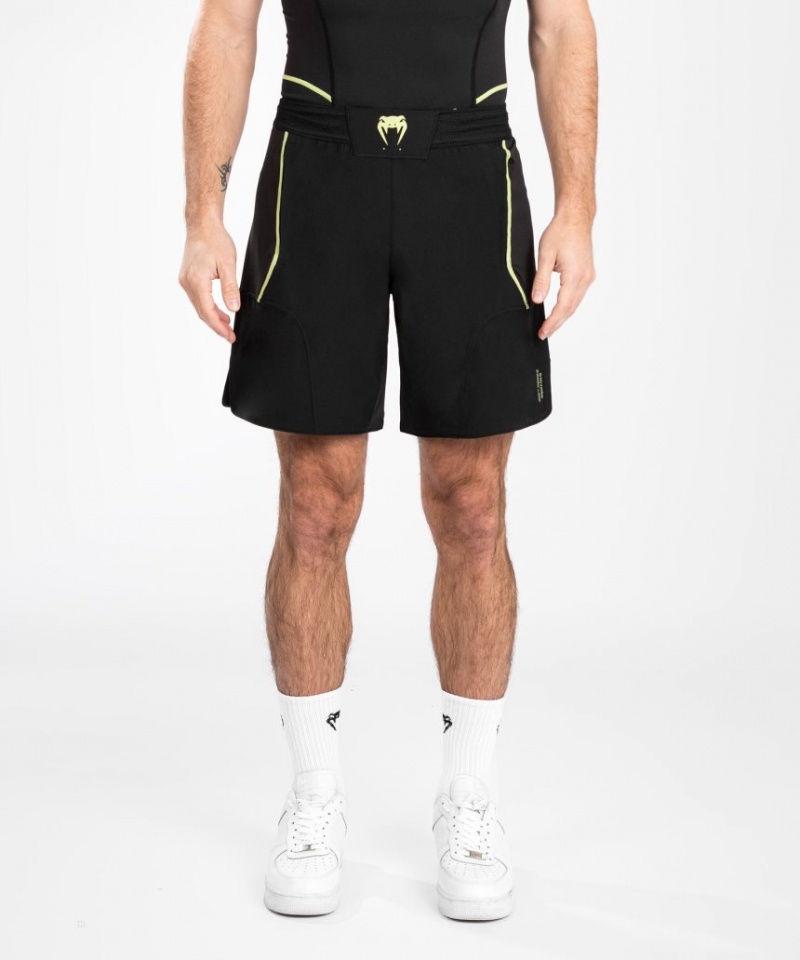 Short Venum Fusion 2.0 Fight Homme Noir Jaune  | REA-0445031