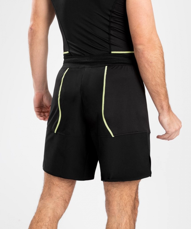 Short Venum Fusion 2.0 Fight Homme Noir Jaune  | REA-0445031