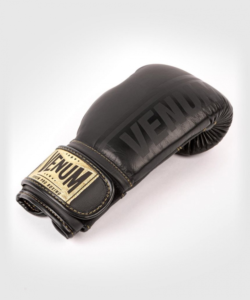 Gants De Boxe Venum Shield Pro Velcro Noir Doré  | YRM-0400504