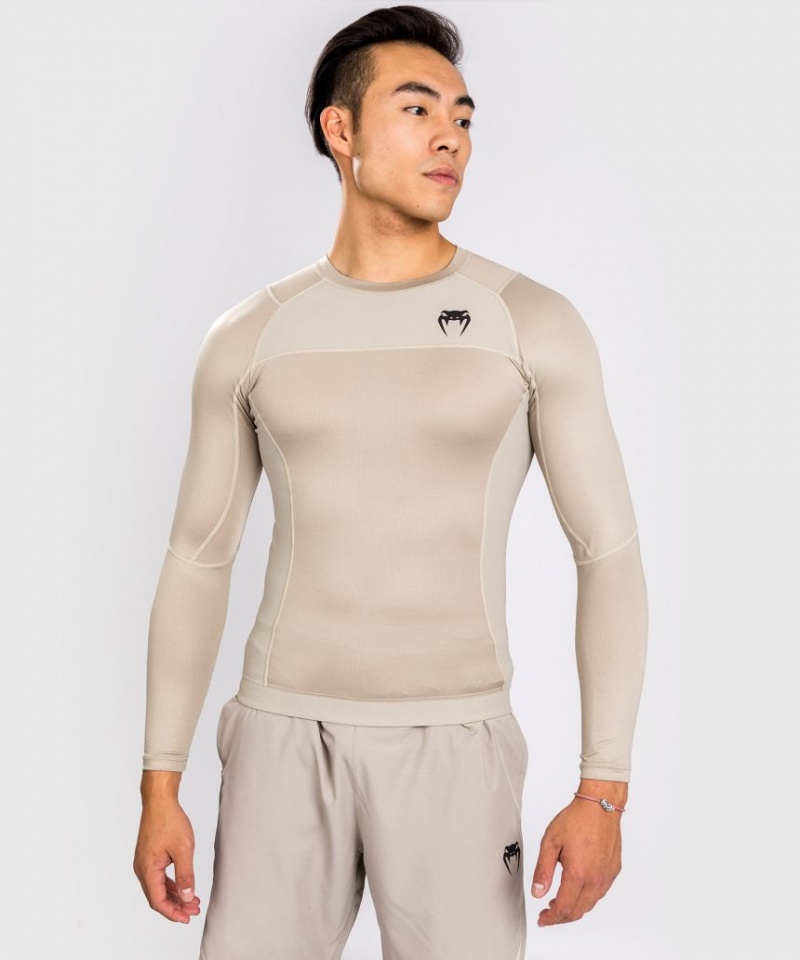 T Shirts Venum G-Fit Air Rashguard Longsleeve Homme Marron  | QGS-0238224