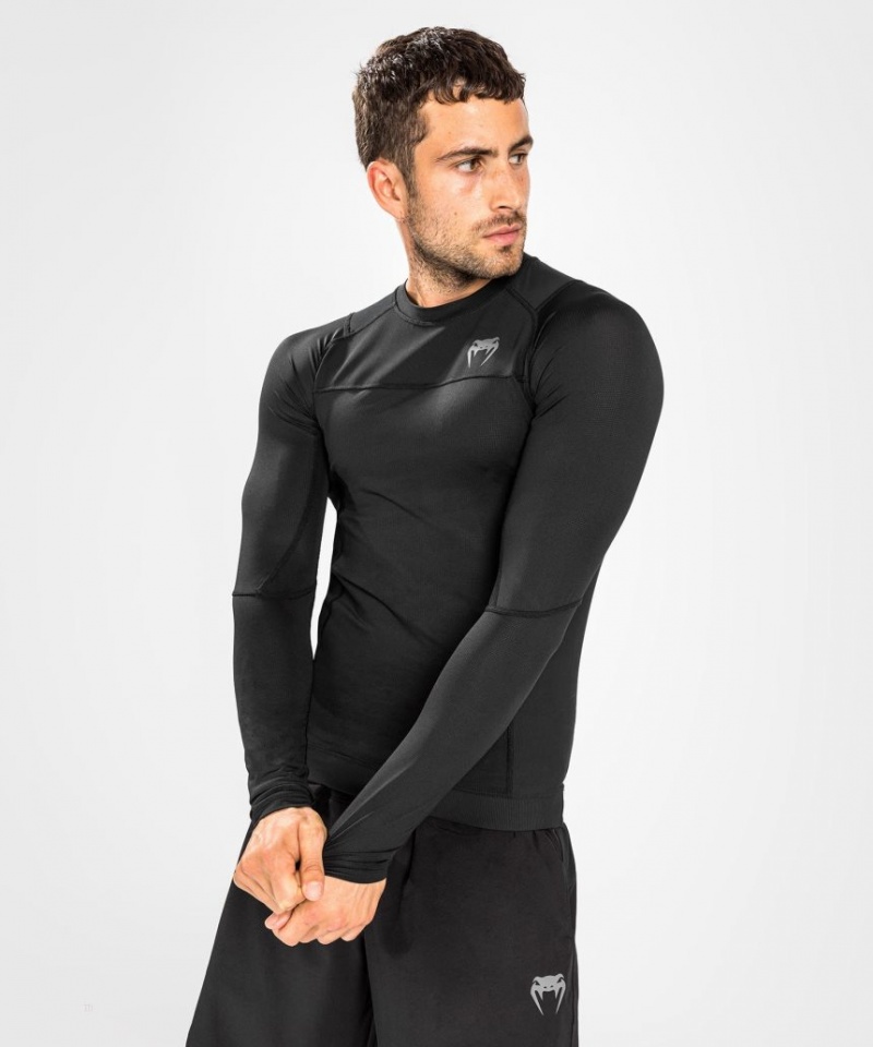 T Shirts Venum G-Fit Air Rashguards Longsleeve Homme Noir  | AYV-2157223