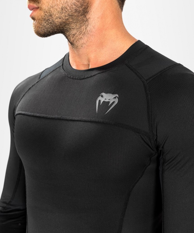 T Shirts Venum G-Fit Air Rashguards Longsleeve Homme Noir  | AYV-2157223