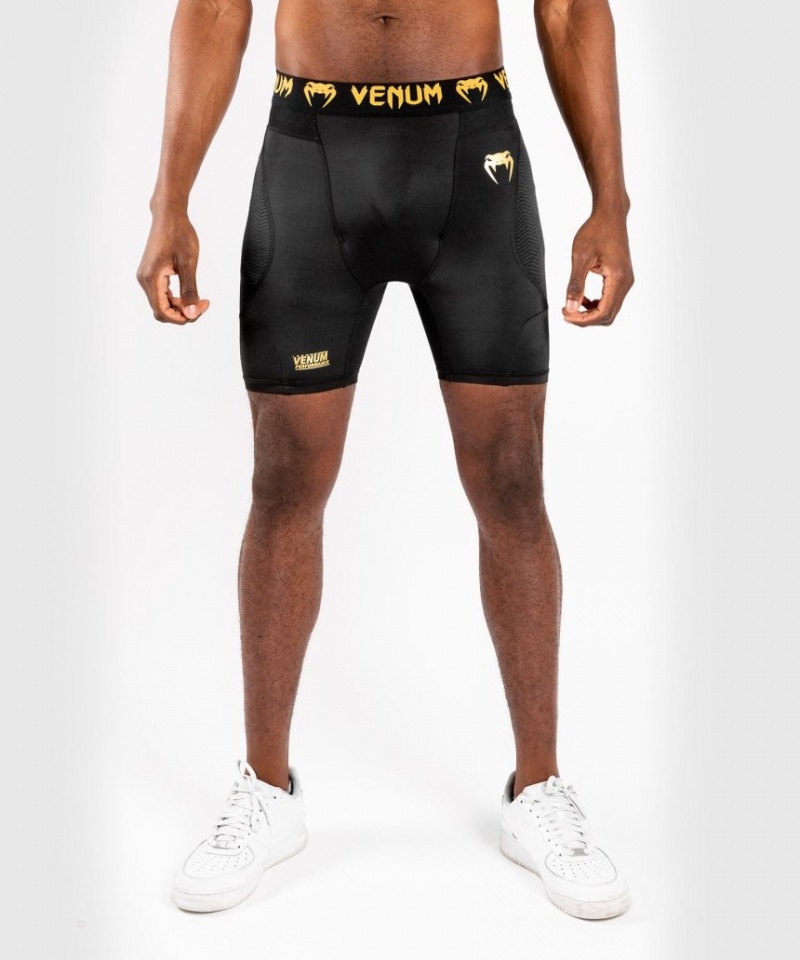 Short Venum G-Fit Compression Homme Noir Doré  | SIY-2290296