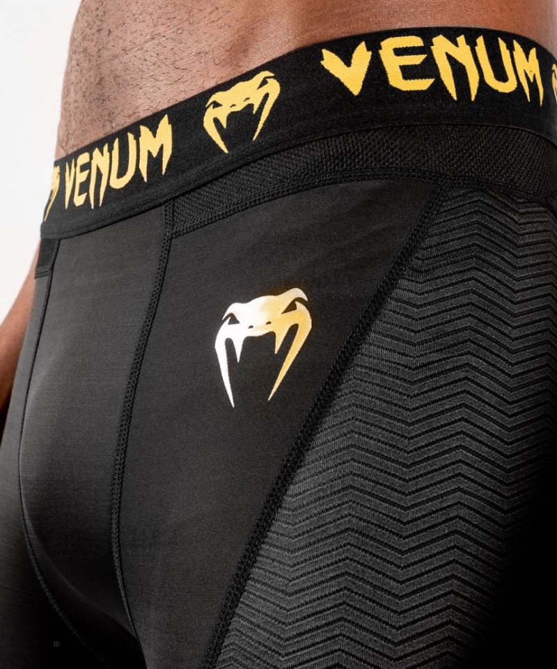 Short Venum G-Fit Compression Homme Noir Doré  | SIY-2290296