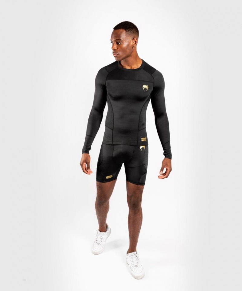 Short Venum G-Fit Compression Homme Noir Doré  | SIY-2290296