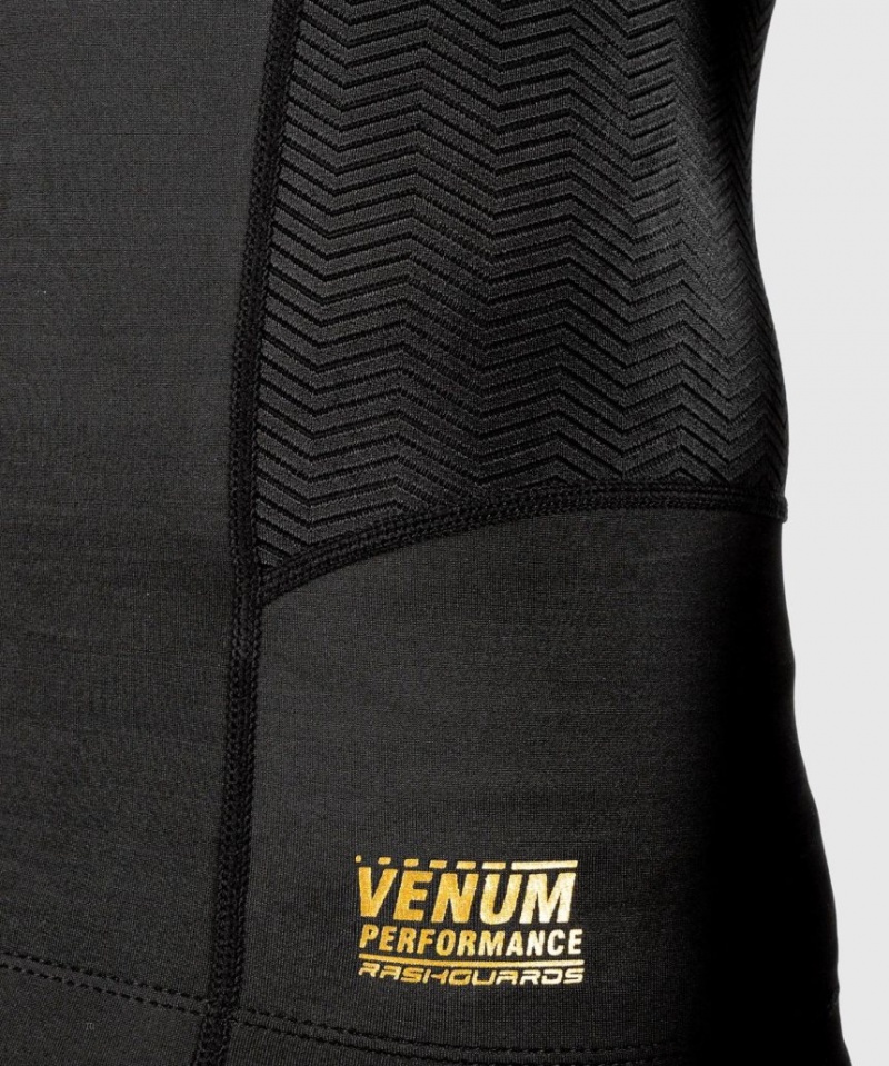 T Shirts Venum G-Fit Rashguard Long Sleeves Homme Noir Doré  | EOX-1891269