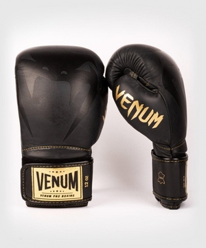 Gants De Boxe Venum Giant 2.0 Pro Velcro Noir Noir Doré  | HXL-2768930