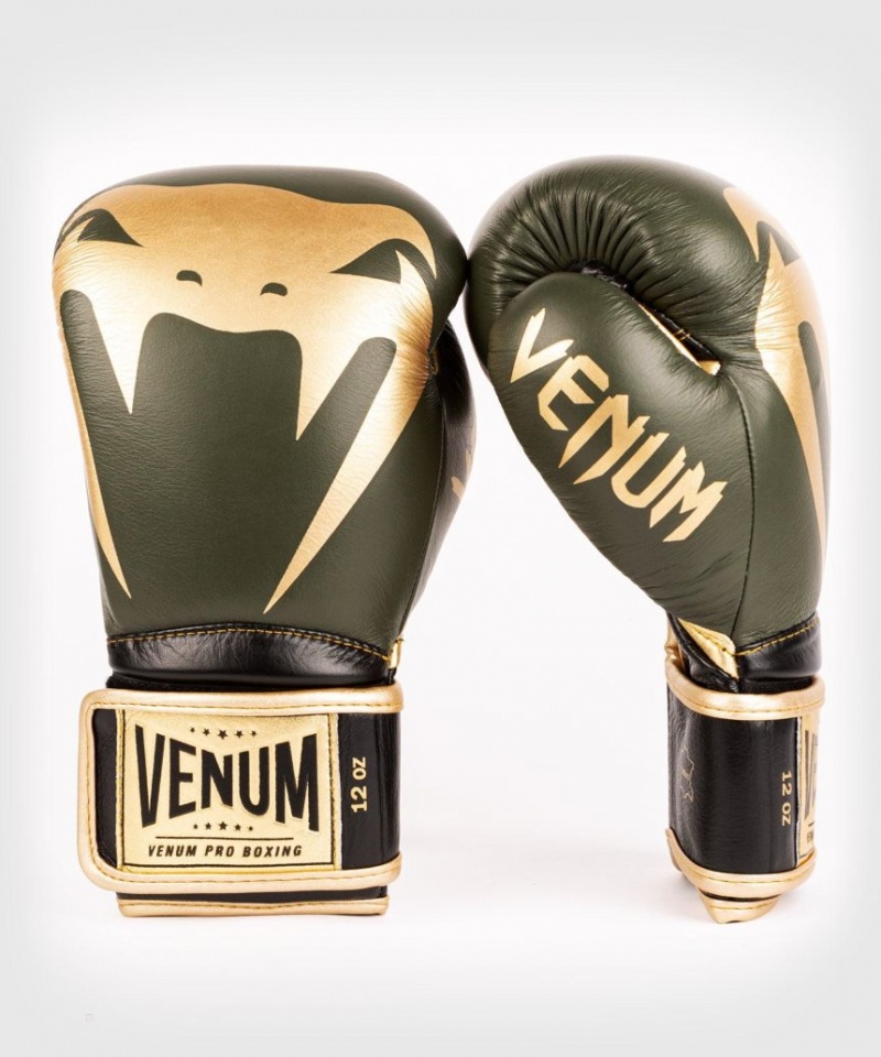 Gants De Boxe Venum Giant 2.0 Pro Velcro Kaki Doré  | IQT-7263005