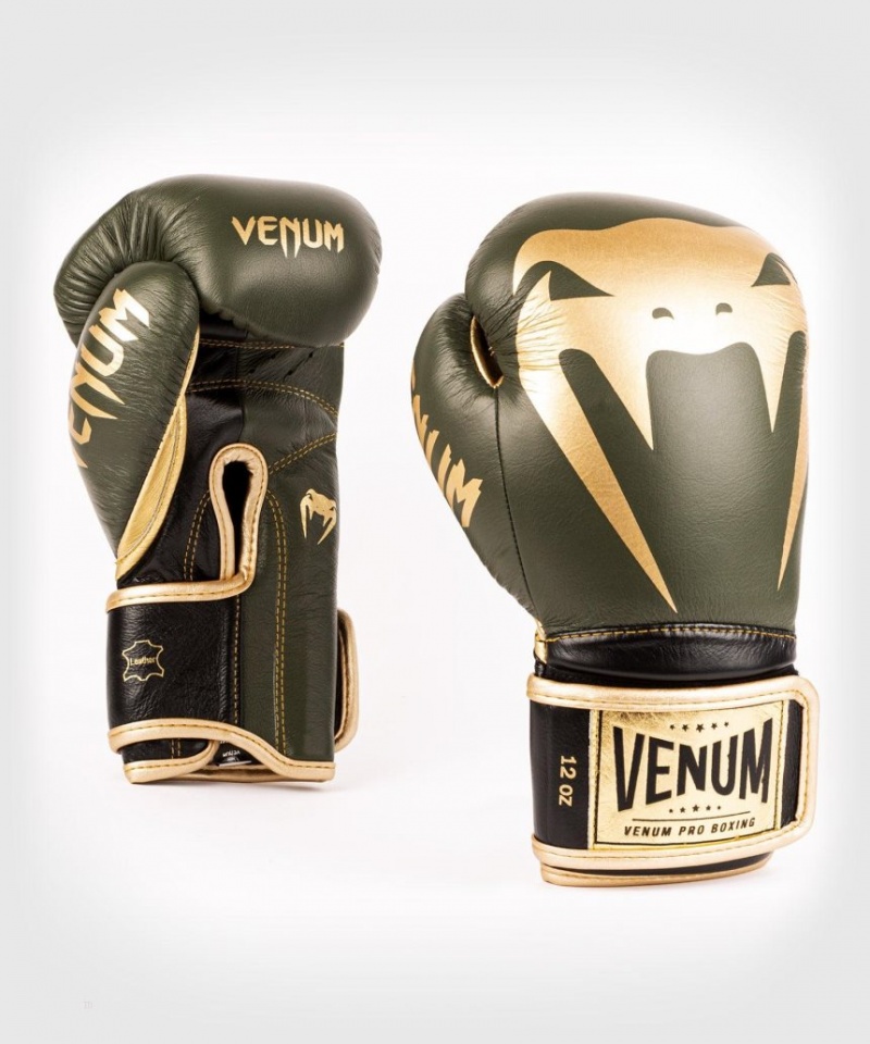 Gants De Boxe Venum Giant 2.0 Pro Velcro Kaki Doré  | IQT-7263005