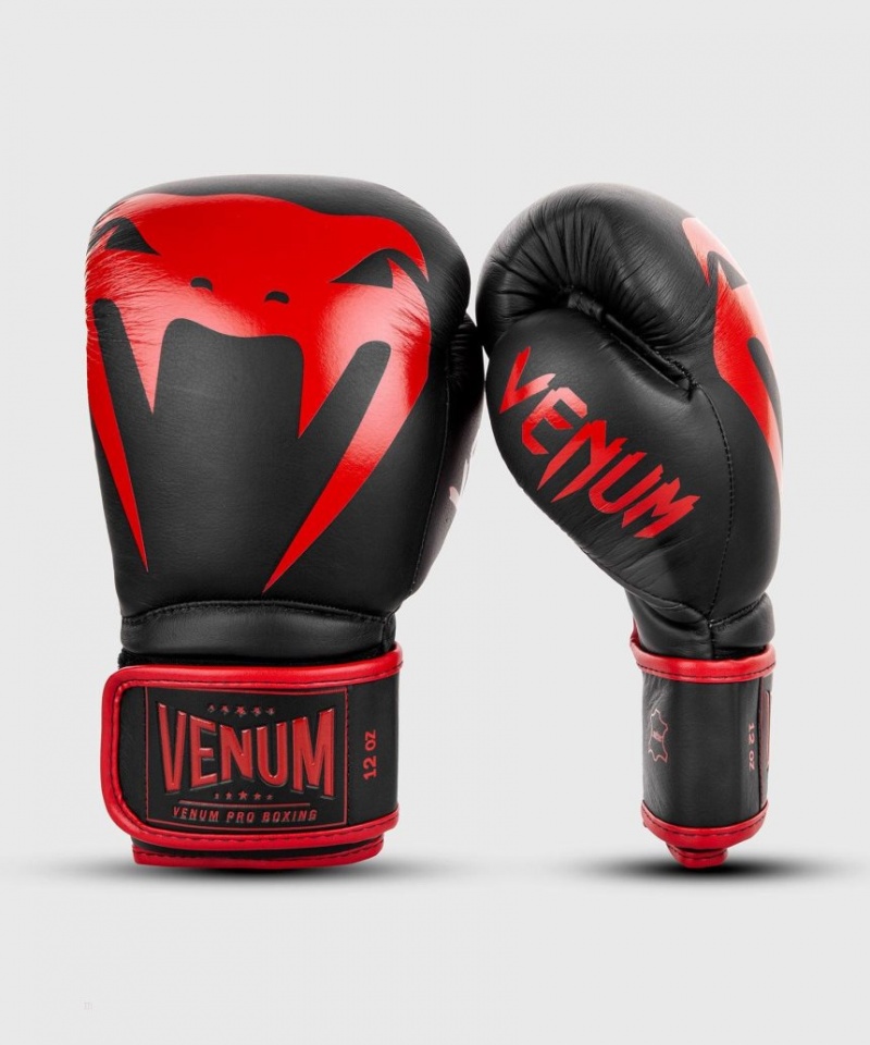 Gants De Boxe Venum Giant 2.0 Pro Velcro Noir Rouge  | TMU-4714527