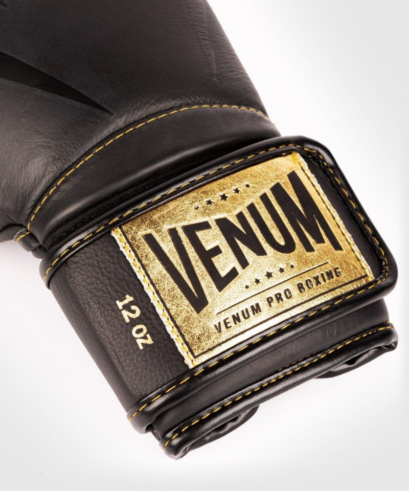 Gants De Boxe Venum Giant 2.0 Pro Velcro Noir Noir Doré  | HXL-2768930