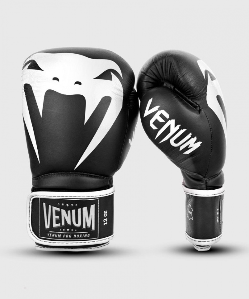 Gants De Boxe Venum Giant 2.0 Pro Velcro Noir Blanche  | FIH-9459701