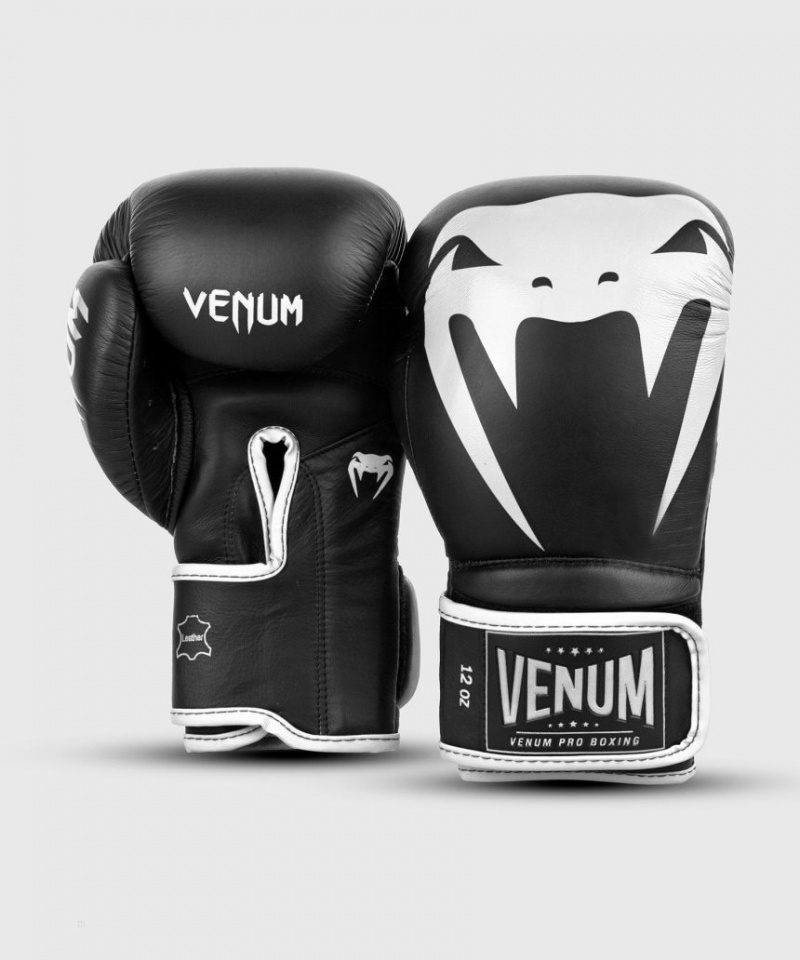 Gants De Boxe Venum Giant 2.0 Pro Velcro Noir Blanche  | FIH-9459701