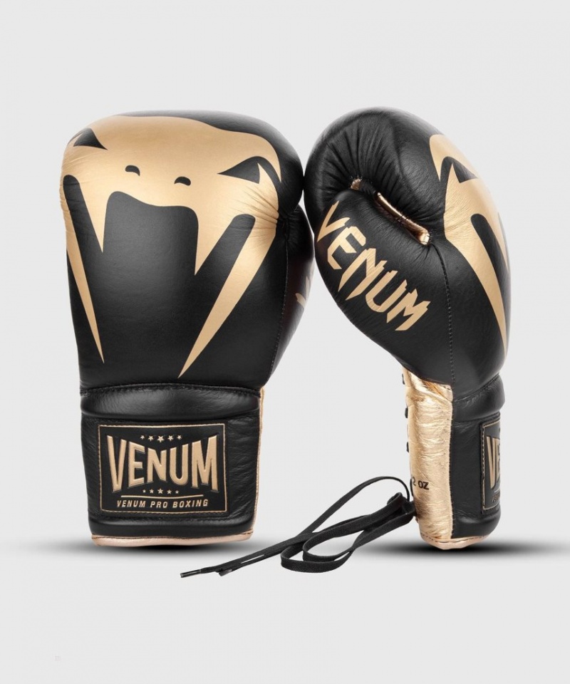 Gants De Boxe Venum Giant 2.0 Pro With Laces Noir Doré  | WAJ-5773475