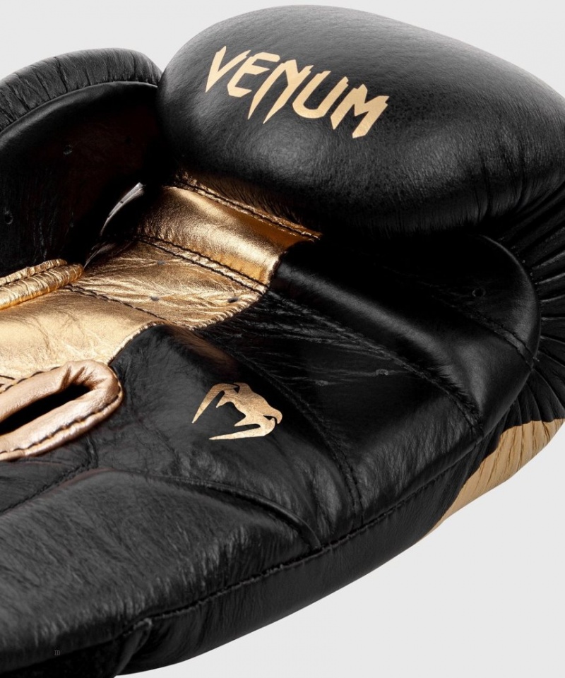 Gants De Boxe Venum Giant 2.0 Pro Velcro Noir Doré  | TEB-0319171