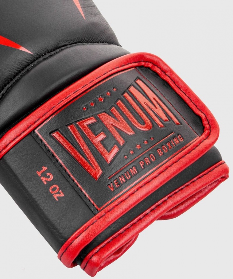 Gants De Boxe Venum Giant 2.0 Pro Velcro Noir Rouge  | TMU-4714527