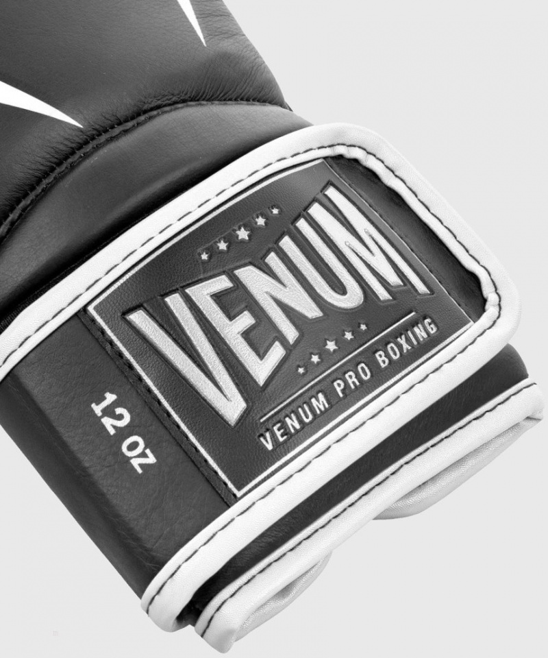 Gants De Boxe Venum Giant 2.0 Pro Velcro Noir Blanche  | FIH-9459701