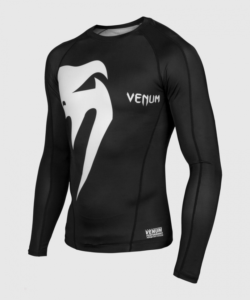 T Shirts Venum Giant Rashguard Long Sleeves Homme Noir  | TEF-7116248