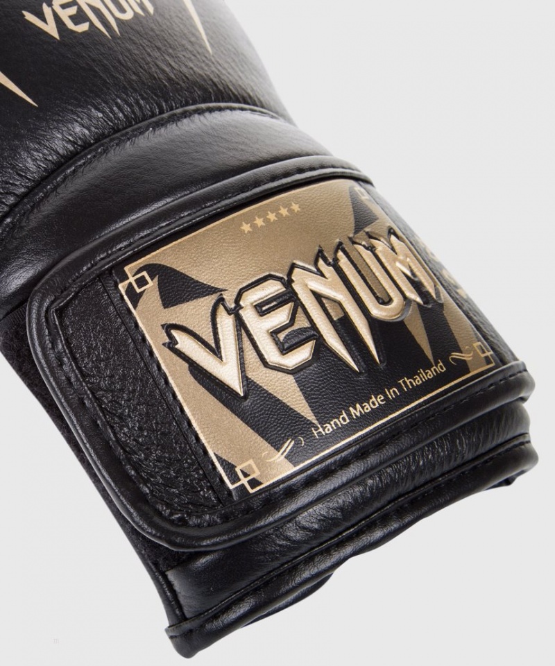 Gants De Boxe Venum Giant 3.0 Nappa Cuir Noir Doré  | CHC-7669320