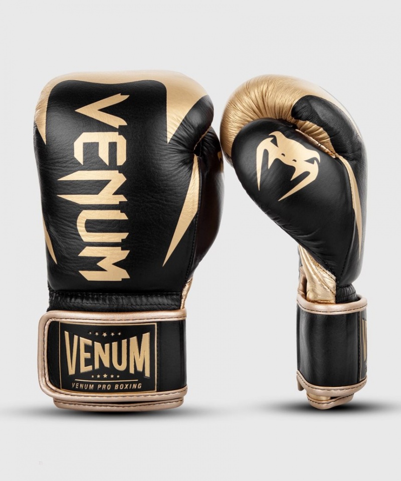 Gants De Boxe Venum Hammer Pro Velcro Noir Doré  | VPD-2697568