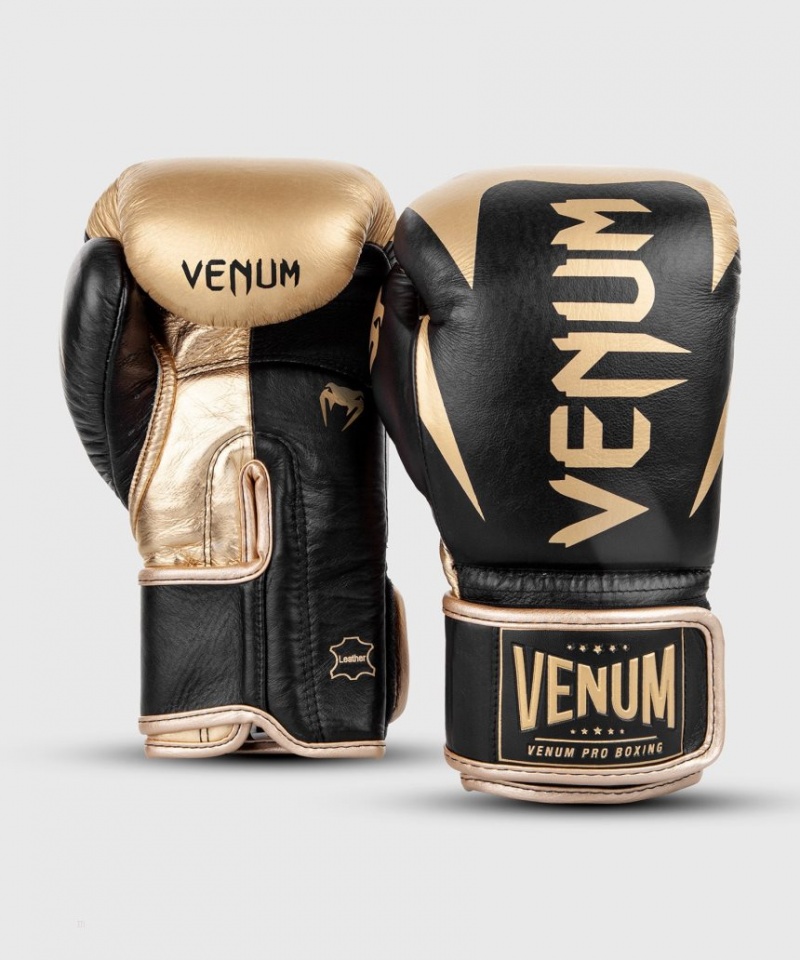 Gants De Boxe Venum Hammer Pro Velcro Noir Doré  | VPD-2697568