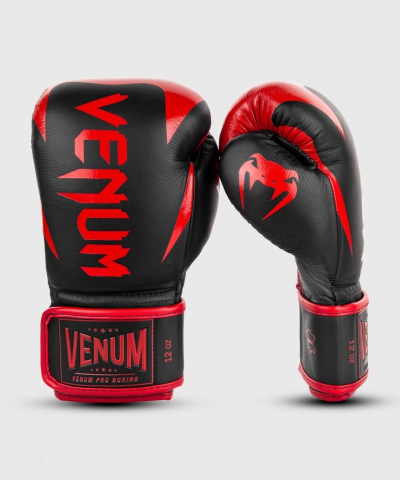 Gants De Boxe Venum Hammer Pro Velcro Noir Rouge  | LGJ-4408445