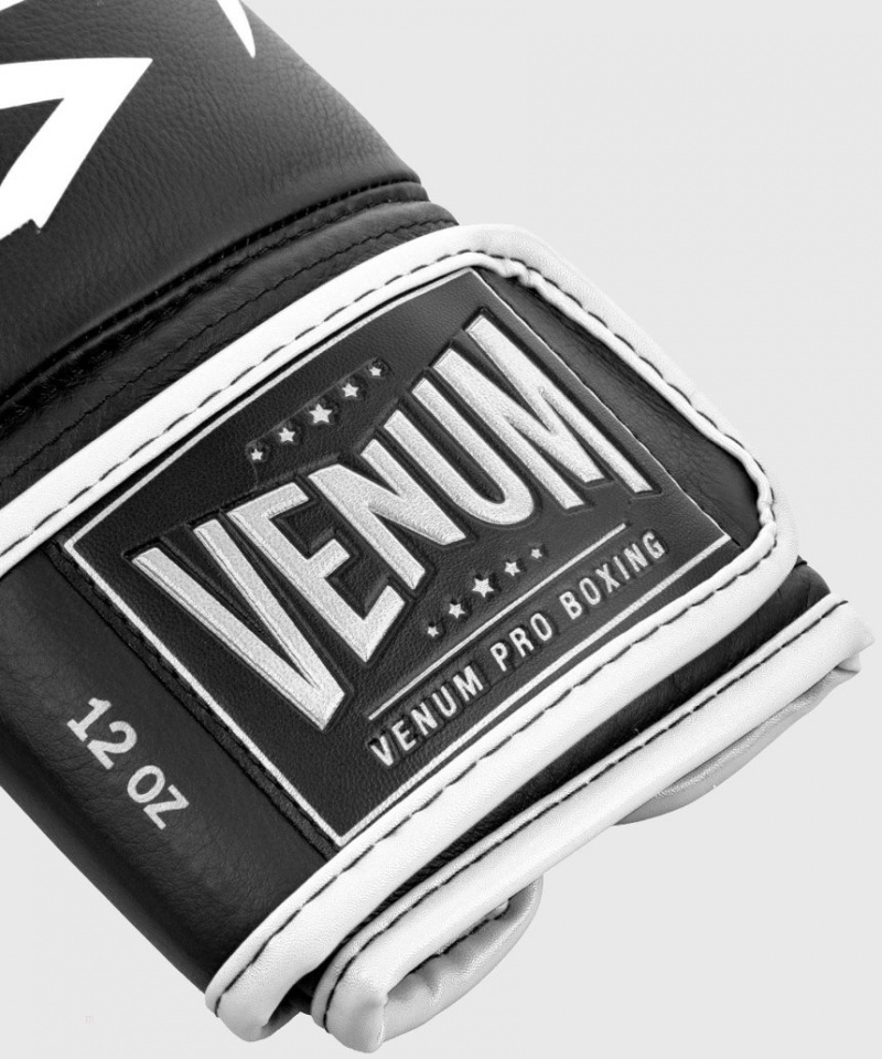 Gants De Boxe Venum Hammer Pro Velcro Noir Blanche  | VHW-8669075