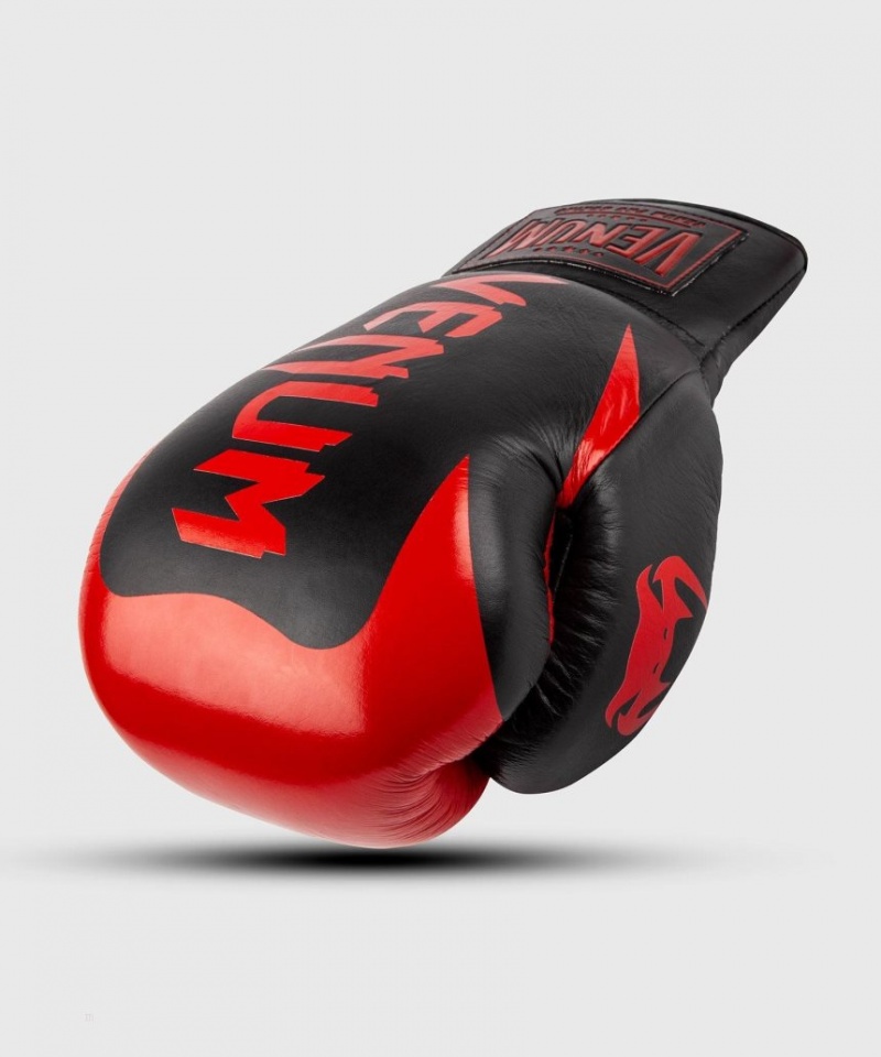 Gants De Boxe Venum Hammer Pro With Laces Noir Rouge  | FFR-8150275