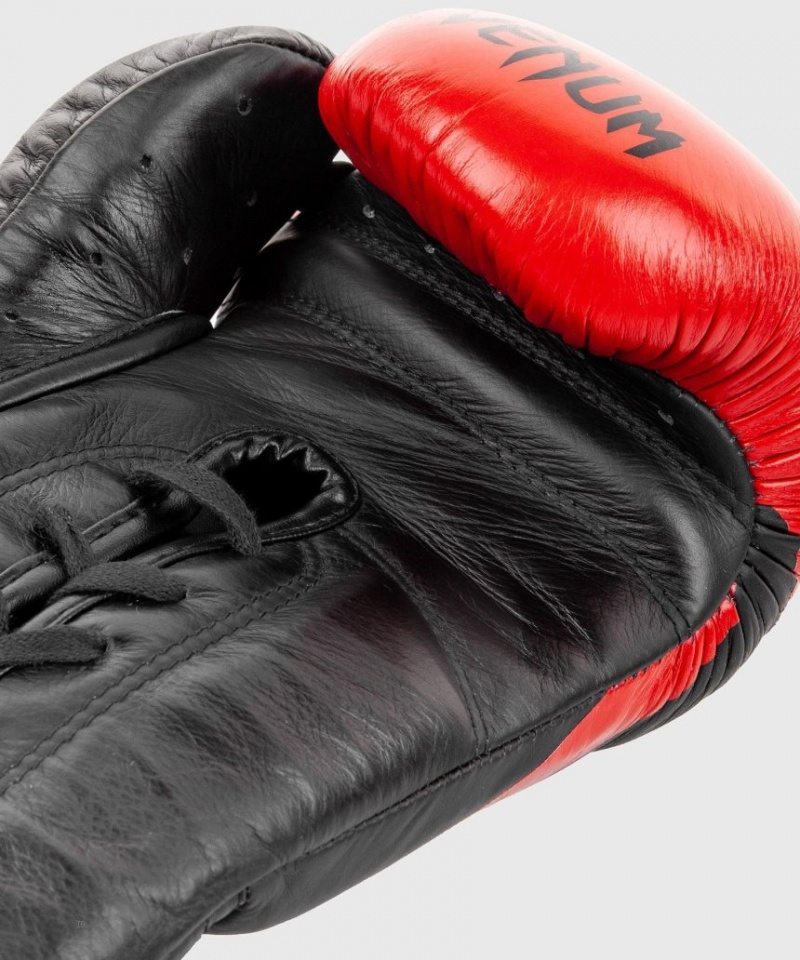 Gants De Boxe Venum Hammer Pro With Laces Noir Rouge  | FFR-8150275