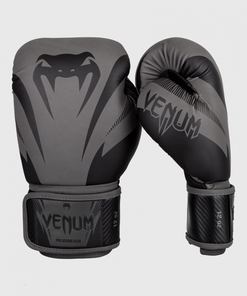 Gants De Boxe Venum Impact Grise Noir  | CNG-6619328