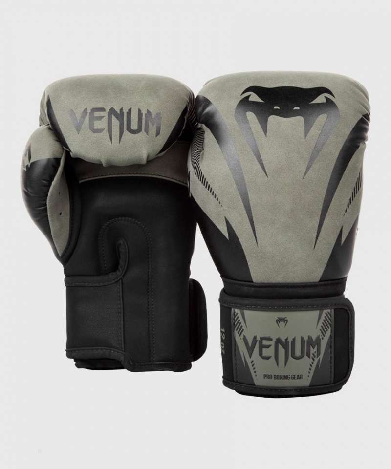 Gants De Boxe Venum Impact Kaki Noir  | NKP-5197000