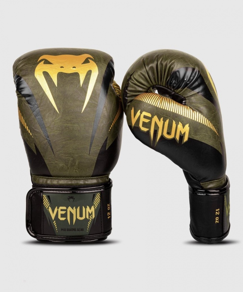 Gants De Boxe Venum Impact Kaki Doré  | QSG-1538953