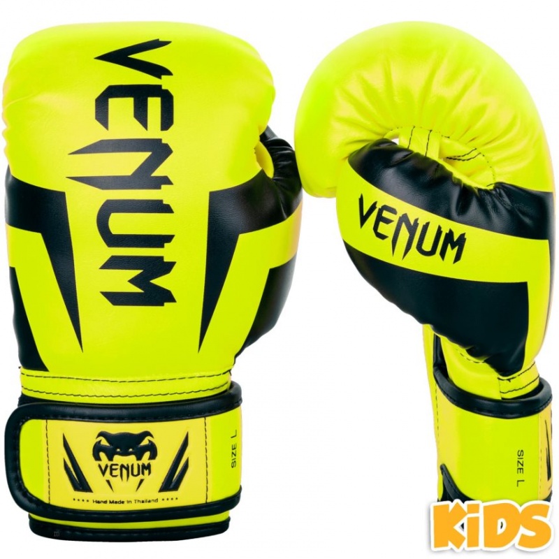 Gants De Boxe Venum Kids Elite Jaune  | CII-6461651