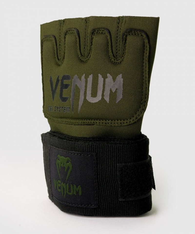 Gants D'entra?nement Venum Kontact Gel Glove Wraps Kaki Noir  | AKH-7122130