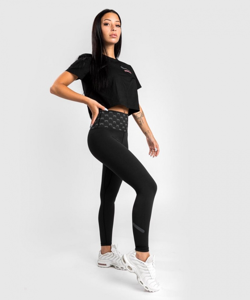 Leggings Venum Monogram 7/8 Femme Noir Rose Doré  | GVO-6322034