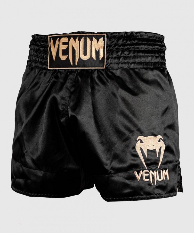 Short Venum Muay Thai Boxing Classiche Homme Noir Doré  | HDR-8060971