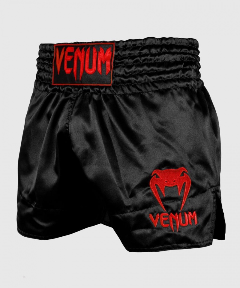 Short Venum Muay Thai Boxing Classiche Homme Noir Rouge  | LBX-1497982