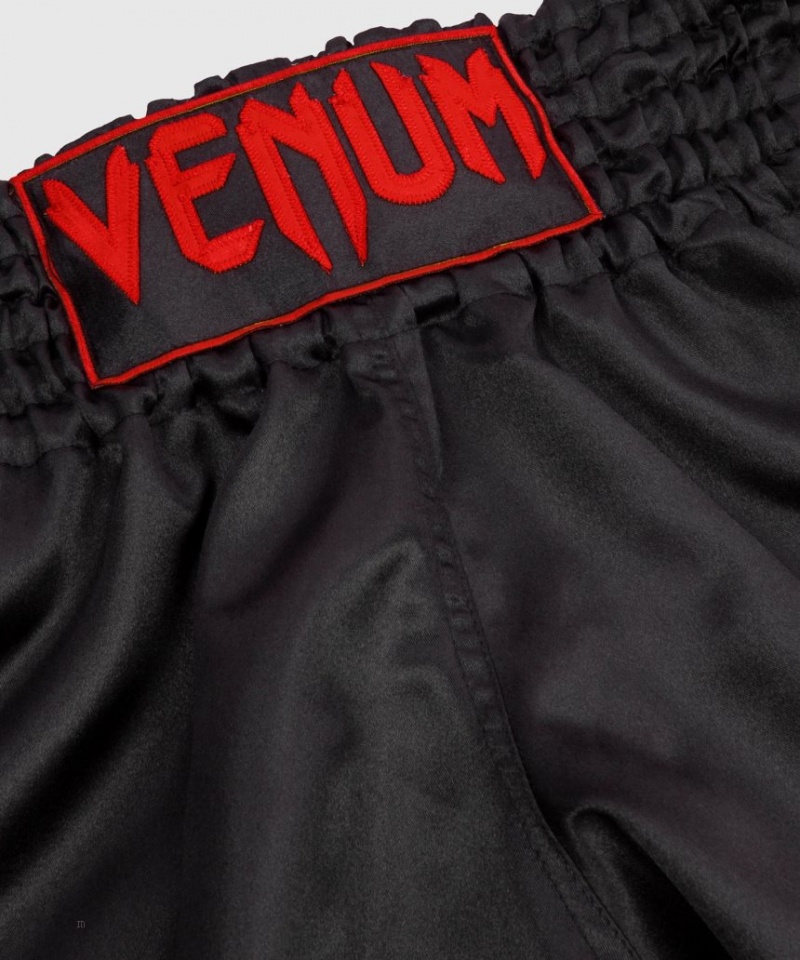 Short Venum Muay Thai Boxing Classiche Homme Noir Rouge  | LBX-1497982