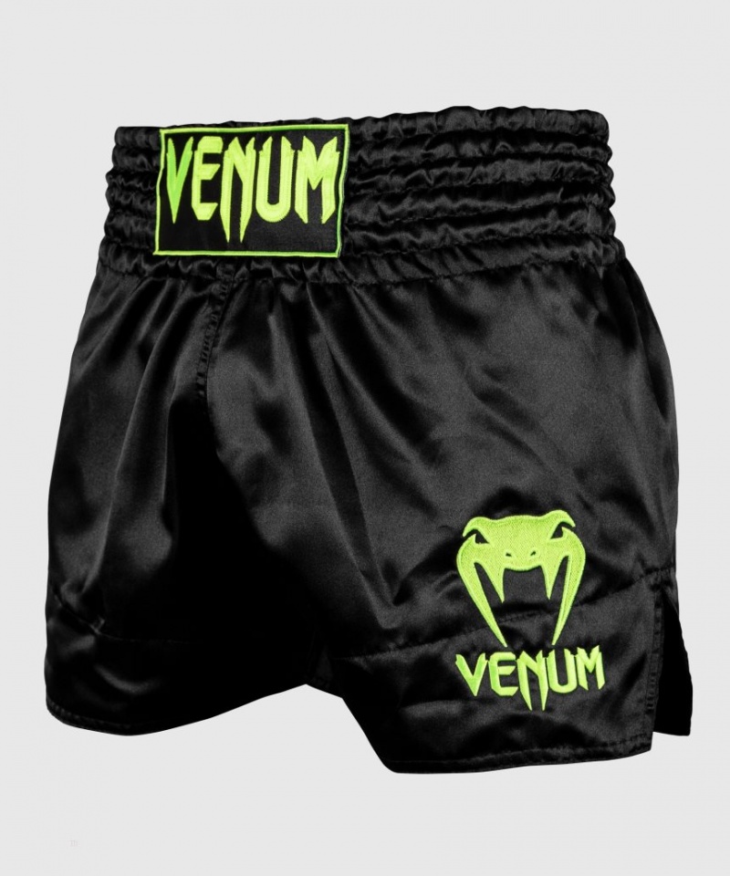 Short Venum Muay Thai Boxing Classiche Homme Noir Jaune  | UMH-5993189