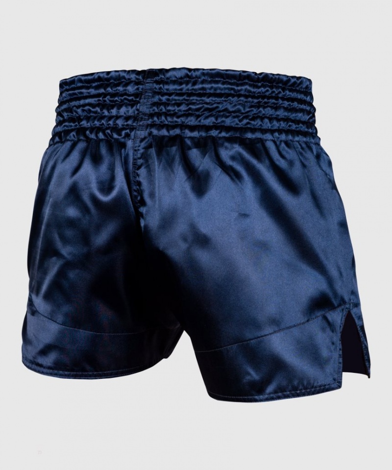 Short Venum Muay Thai Boxing Classiche Homme Bleu Marine Bleu Blanche  | YXJ-7160493