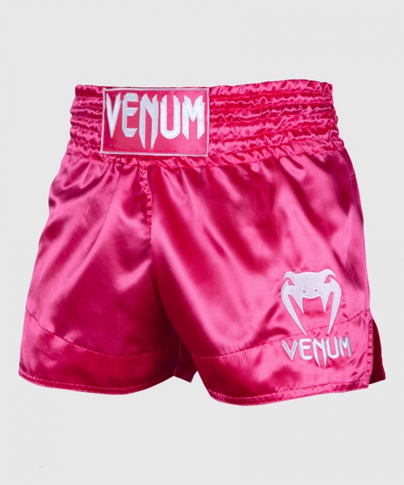 Short Venum Muay Thai Boxing Classiche Homme Rose Blanche  | LGD-2711379