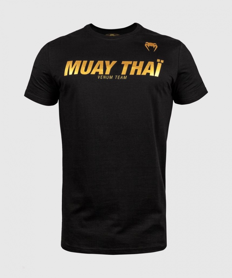 T Shirts Venum Muay Thai VT Homme Noir Doré  | GOK-5678551